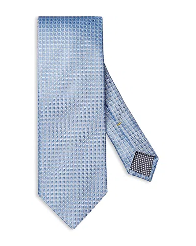 Eton Geometric Silk Tie In Blue
