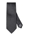 Eton Geometric Silk Tie In Black