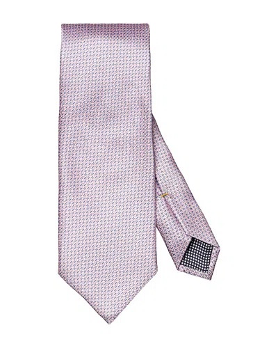Eton Geometric Silk Tie In Blue