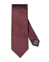 Eton Geometric Silk Tie In Brown
