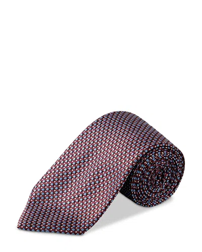 Eton Geometric Woven Silk Tie In Transparent