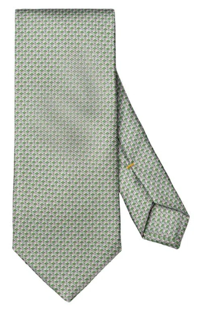Eton Chain Print Silk Classic Tie In Neutral