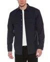 Eton Hybrid Wool Overshirt In Blue