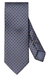 Eton Classic Geometric Silk Tie In Blue