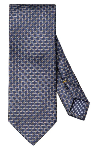 ETON ETON INTERLOCK PRINT SILK TIE