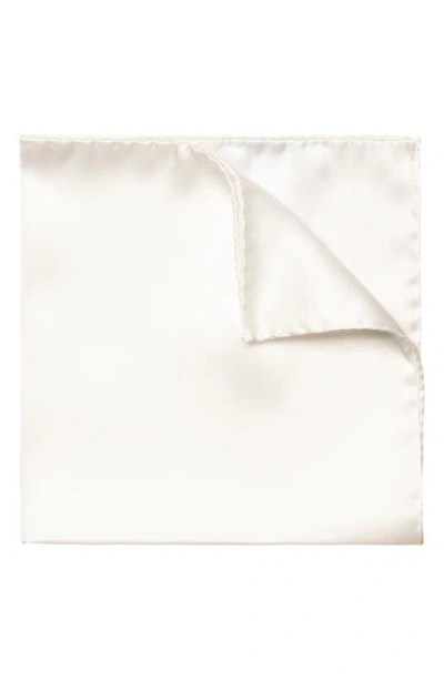 Eton Ivory Silk Pocket Square In Natural