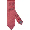 Eton Jacquard Silk Tie In Brown