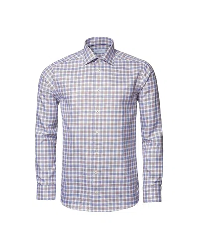 Eton King Button-front Twill Shirt In Blue