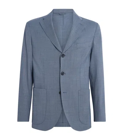 Eton Lana Tech Blazer In Blue