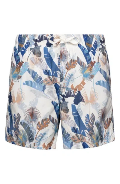 ETON ETON LEAF PRINT SWIM TRUNKS