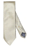 Eton Light Yellow Geometric Pattern Silk Jacquard Tie In Light Yellow