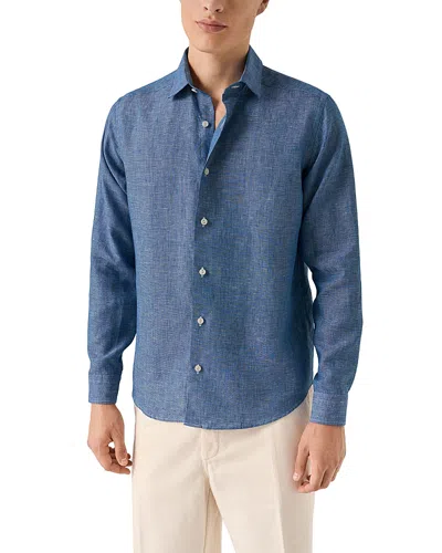 Eton Linen Dress Shirt In Blue