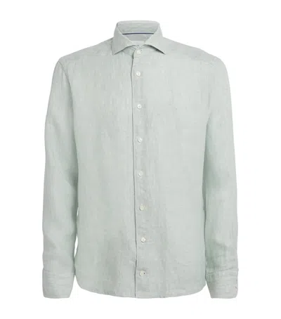 Eton Linen Slim-fit Shirt In Green