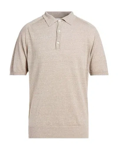 Eton Man Polo Shirt Beige Size M Linen, Cotton In Neutral