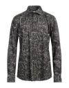 Eton Man Shirt Black Size 17 Cotton In Black