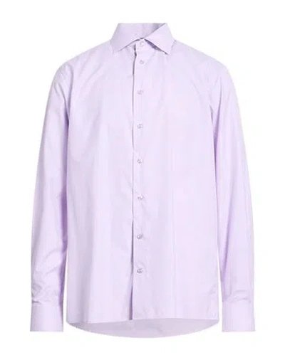 Eton Man Shirt Lilac Size 16 ½ Cotton In Purple