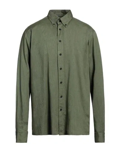 Eton Man Shirt Military Green Size 17 ½ Cotton
