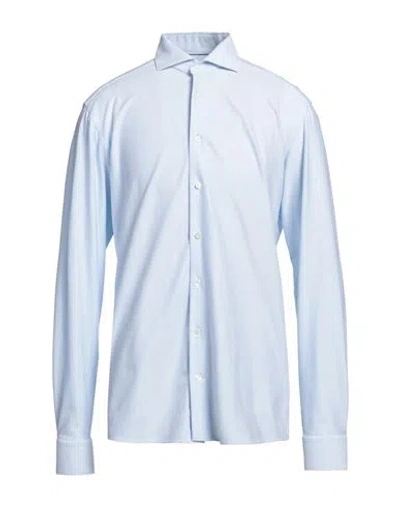 Eton Man Shirt Sky Blue Size 17 ½ Cotton, Polyamide, Elastane