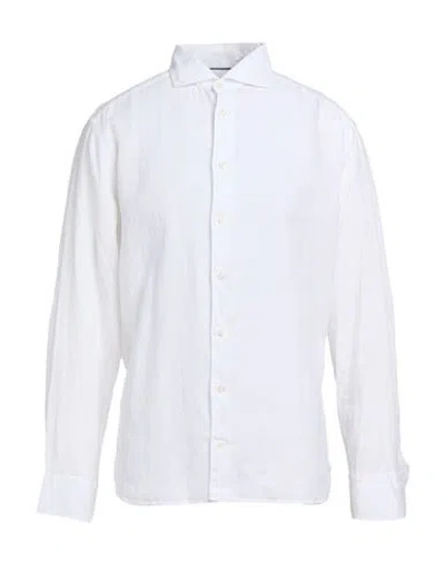 Eton Man Shirt White Size 15 Linen