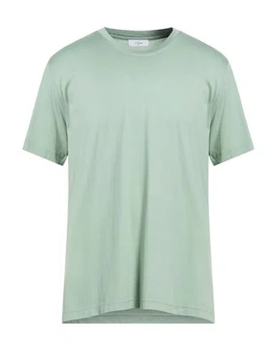 Eton Man T-shirt Sage Green Size L Silk, Cotton