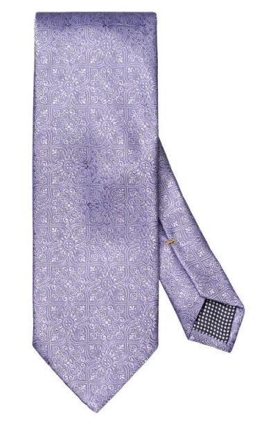 Eton Medallion Jacquard Silk Tie In Purple