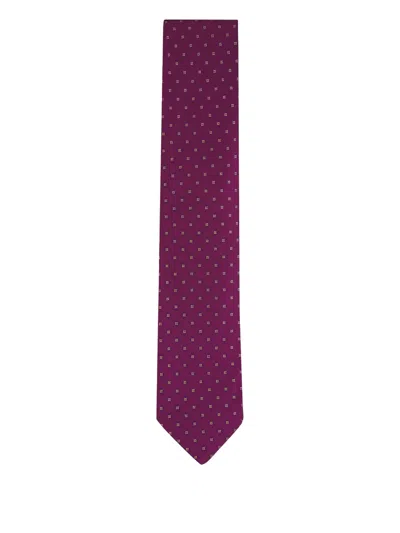 Eton Medallion-print Tie In Purple