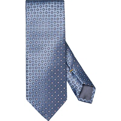 Eton Medallion Silk Jacquard Tie In Blue