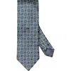 Eton Medallion Silk Tie In Blue