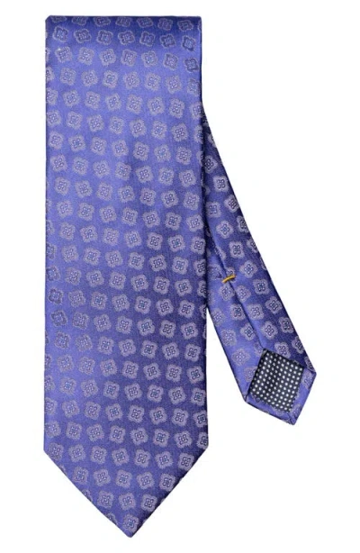 Eton Medallion Silk Tie In Blue