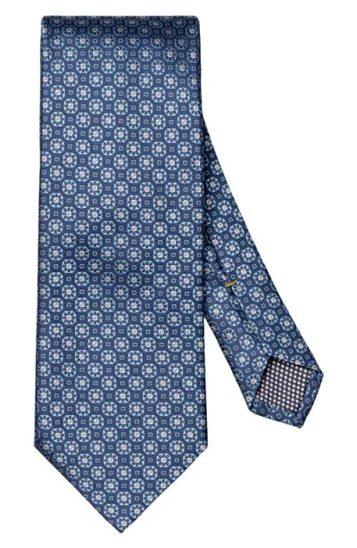 Eton Medallion Silk Tie In Blue
