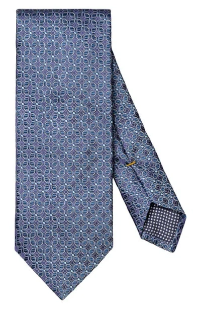 Eton Medallion Silk Tie In Blue