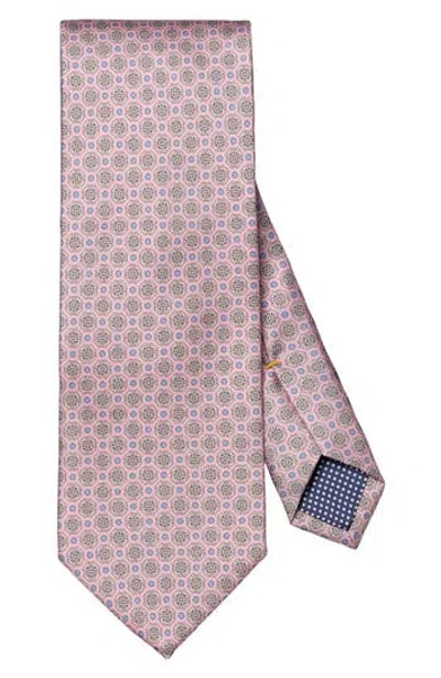 Eton Medallion Silk Tie In Brown