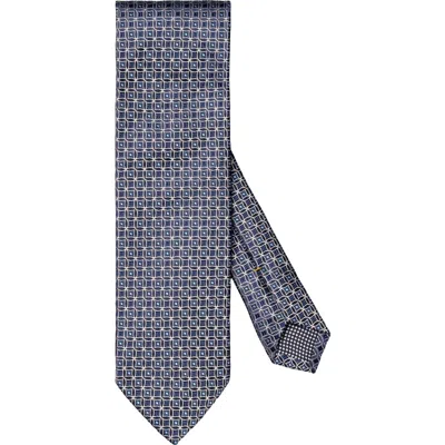 Eton Medallion Silk Tie In Dark Blue