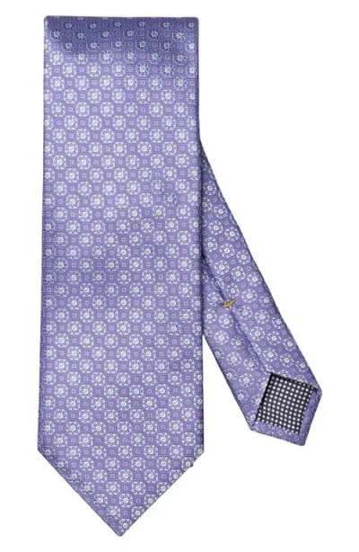 Eton Medallion Silk Tie In Purple