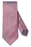 Eton Medallion Silk Tie In Red