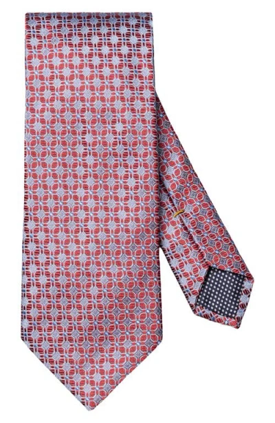 Eton Medallion Silk Tie In Red