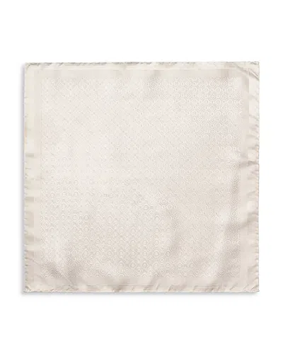 Eton Medallion Woven Silk Pocket Square In Neutral