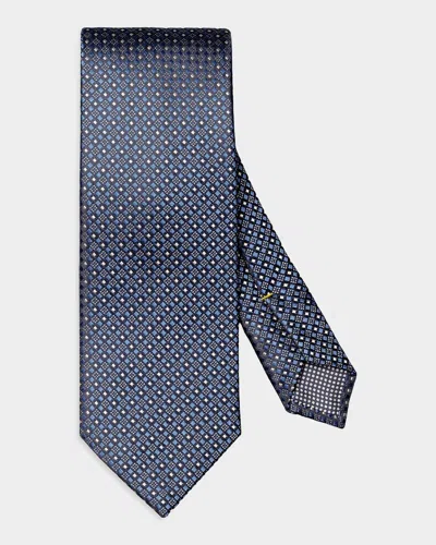 Eton Men & Apos;s Basketweave Jacquard Silk Tie In Navy