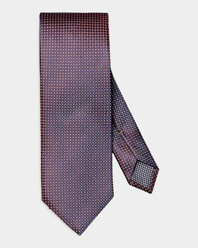 Eton Men & Apos;s Basketweave Jacquard Silk Tie In Red