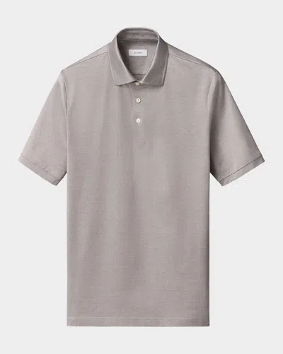 Eton Men & Apos;s Filo Di Scozia Cotton Jaquard Polo Shirt In Multi