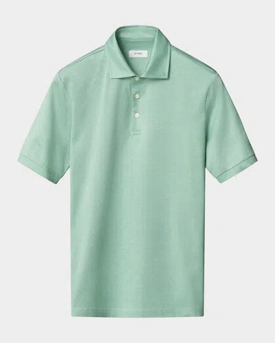 Eton Men & Apos;s Filo Di Scozia Jacquard Cotton Polo Shirt In Green