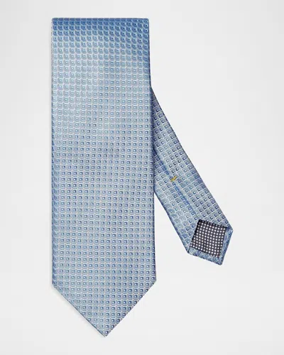 Eton Men & Apos;s Geometric Jacquard Silk Tie In Blue