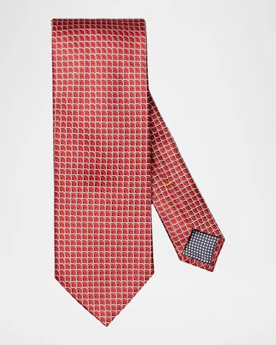 Eton Men & Apos;s Geometric Silk Tie In Purple