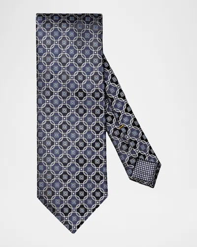 Eton Men & Apos;s Maxi-medallion Silk Jacquard Tie In Yellow