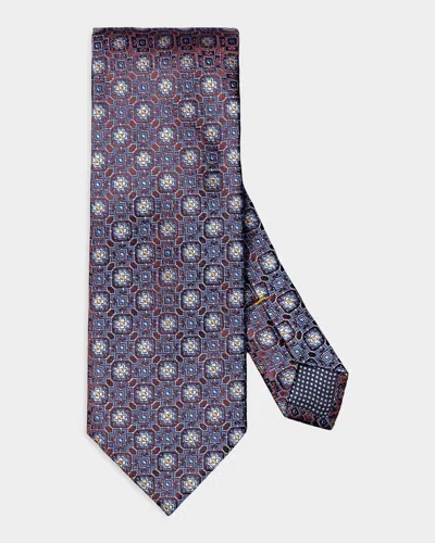 Eton Men & Apos;s Medallion Jacquard Silk Tie In Red