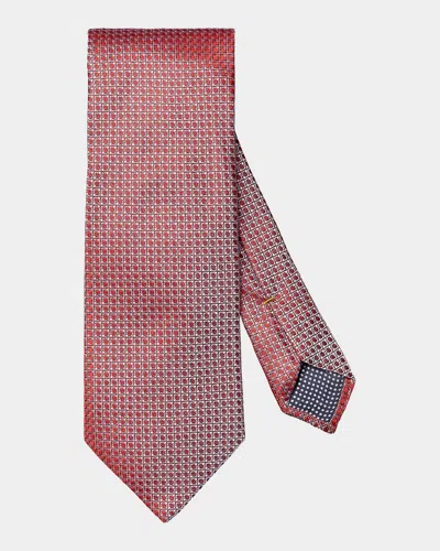 Eton Men & Apos;s Micro Circle Silk Tie In Red