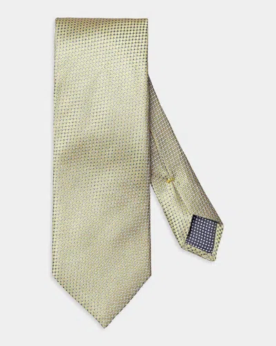Eton Men & Apos;s Micro Texture Linen Tie In Yellow