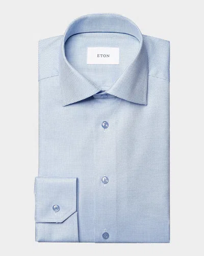 Eton Men & Apos;s Micro-houndstooth Cotton Twill Slim-fit Shirt In Multi