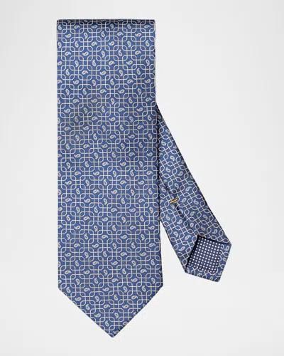 Eton Men & Apos;s Paisley Print Silk Tie In Pink