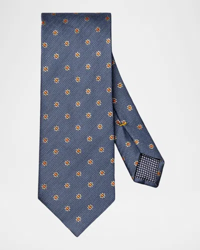 Eton Men & Apos;s Woven Floral Silk And Linen Tie In Multi
